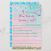 ママのゲームを知っている海の下の人魚最高のの娘 (正面/裏面)