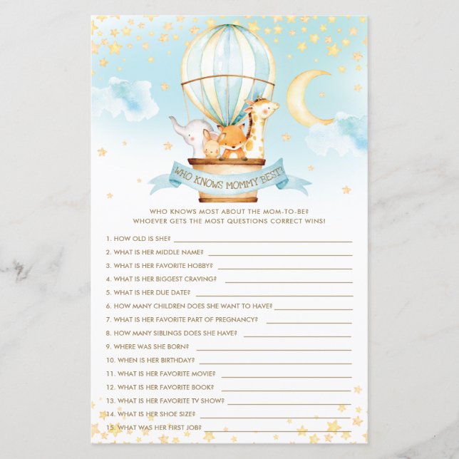 ママのゲームを知っている熱気球最高のの動物 (正面)