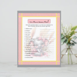 ママのゲームを知っている甘いピンクの象