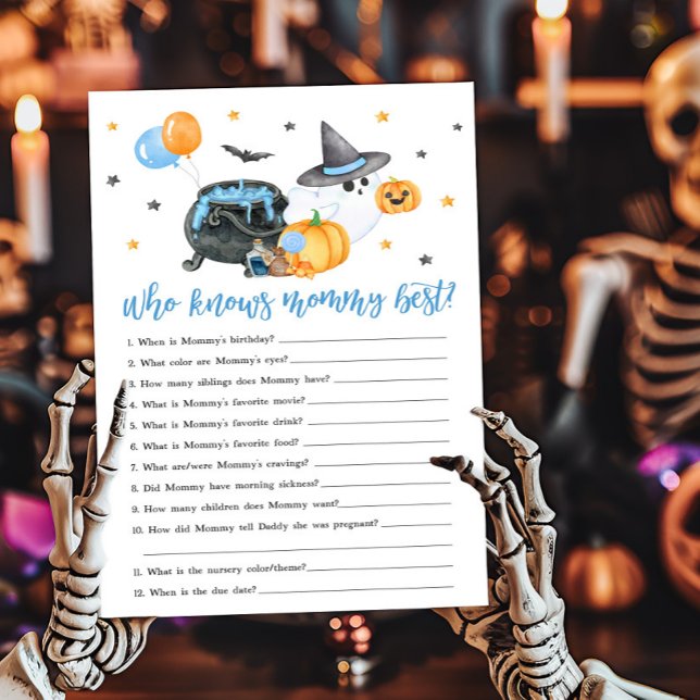 ママのゲームを知っている男の子の小さなブー最高の幽霊 (Ghost Halloween Baby Shower Who knows Mommy Best Game)