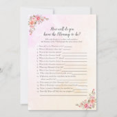 ママのゲームを知っている象の赤ん最高のだシャワー 招待状 (正面)