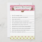 ママのゲームを知るサルの少女のベビー最高のシャワー 招待状 (正面)