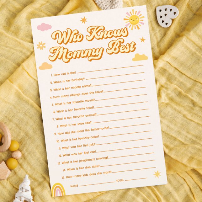 ママのゲームを知るサンシャインベビーシャワー最高の浴び (クリエイターアップロード済み)