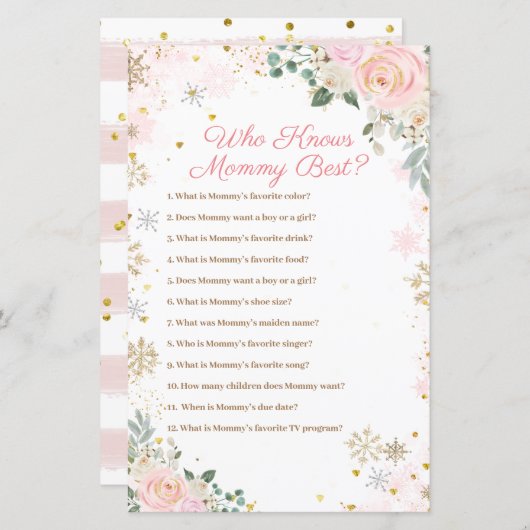 ママのゲームを知るピンクの雪最高の片フローラ (正面/裏面)