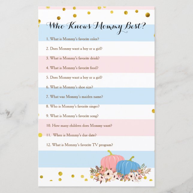 ママのゲームを知るピンク&ブルーのパンプキ最高のン (正面)