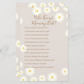 ママのゲームを知るボヘミアン白最高のデイジー (正面/裏面)