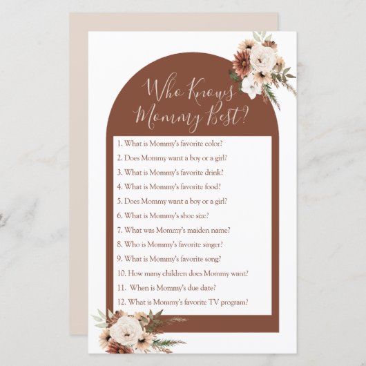 ママのゲームを知るボホアーチテラコタ最高の (正面/裏面)