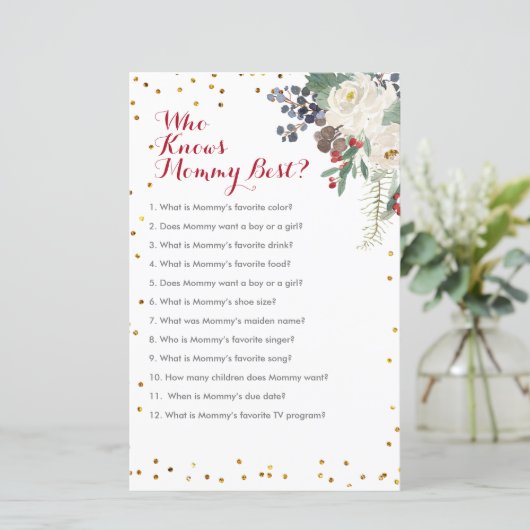 ママのゲームを知る冬のクリスマス最高のフローラ (スタンド正面)