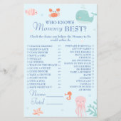 ママのゲームを知る可愛い海パステル最高のホテル チラシ (正面)