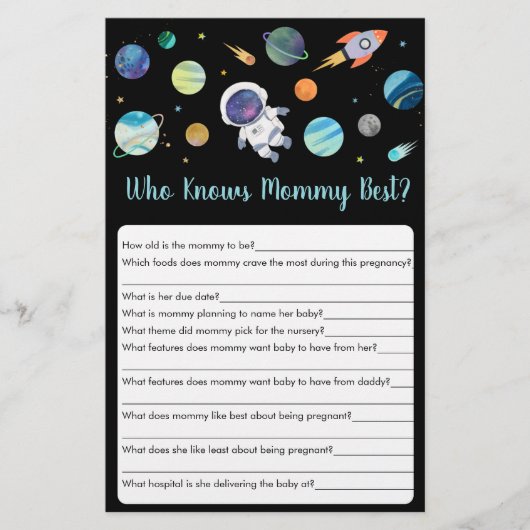 ママのゲームを知る宇宙飛行士最高の宇宙 (正面)