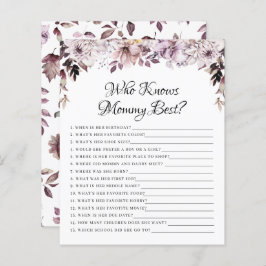 ママのゲームを知る紫花の葉