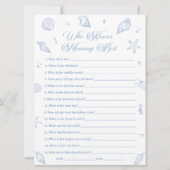 ママのゲームカードを知っている沿岸最高のの赤ちゃんシャワー 招待状 (正面)