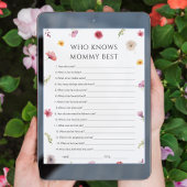 ママのゲームカードを知っている開花シャワーのベビー 招待状