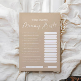 ママのゲームカードを知るミニマル最高の主義者ボホ