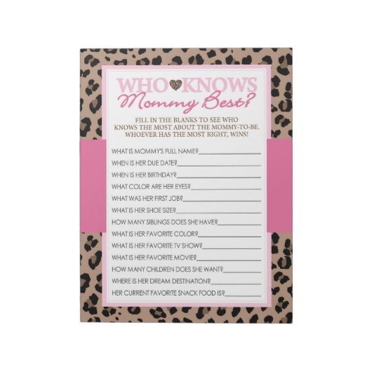 ママのゲームパックを知るヒョウとピ最高のック ノートパッド (回転)