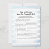 ママのシャワーを知っているタン最高のバニー青 招待状 (正面)