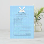 ママのシャワーゲームを知っている白い最高のバニーブルー 招待状 (スタンド正面)