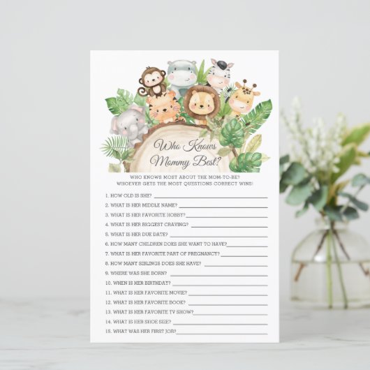 ママのシャワーゲームを知っ最高のているジャングルの動物 (スタンド正面)