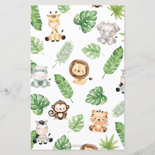 ママのシャワーゲームを知っ最高のているジャングルの動物 (裏面)