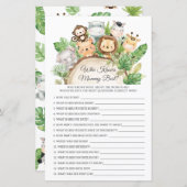 ママのシャワーゲームを知っ最高のているジャングルの動物 (正面/裏面)