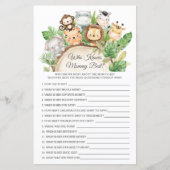 ママのシャワーゲームを知っ最高のているジャングルの動物 (正面)