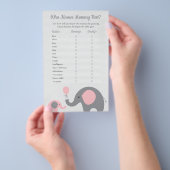 ママのシャワーゲームを知っ最高のているピンク象 チラシ (ハンドル)