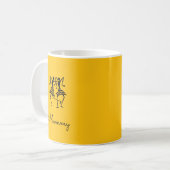 ママのシルエットお祝いダンサーOrange コーヒーマグカップ (正面左)