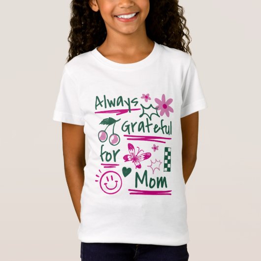 ママのスマイル開花 Tシャツ (正面)