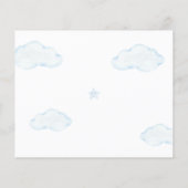 ママのテディベア青の赤ちゃんシャワーカード用アドバイス (裏面)