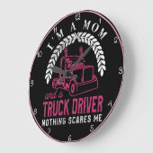 ママのトラック運転手:何も私を怖がらせる ラージ壁時計 (傾斜)