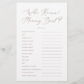 ママのトリビアゲームを知る繊細最高のなバラ チラシ (正面)