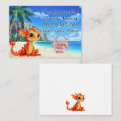 ママのドラゴンカード。 ノートカード (正面/裏面)