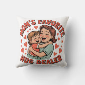 ママのハグお気に入りのディーラー居心地の良い装飾クッション クッション (裏面)