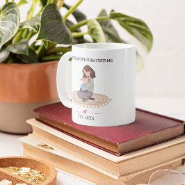 ママのハグが私のホームパーソナライズド コーヒーマグカップ