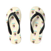 ママのハグで天国 オランウータンたちお母さんありがとう ハッピーマザーズデー キッズビーチサンダル (フットベッド)