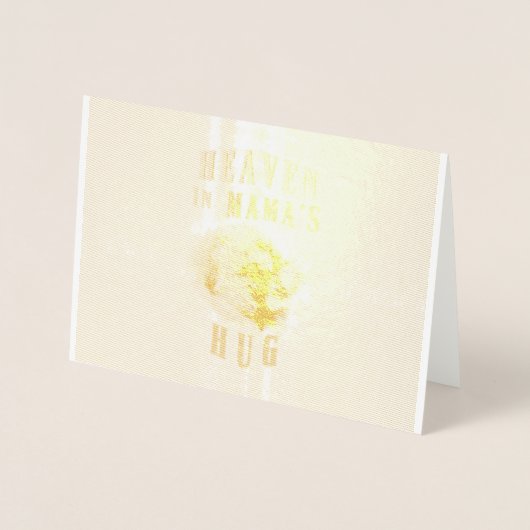 ママのハグで天国 オランウータンたちお母さんありがとう ハッピーマザーズデー 箔カード (正面)