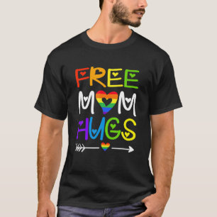 ママのハグ レインボーハート LGBTプライド月間へのギフト Tシャツ