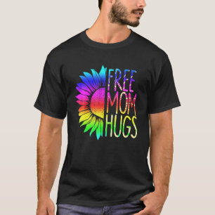 ママのハグ LGBT レインボー ヒマワリ Tシャツ