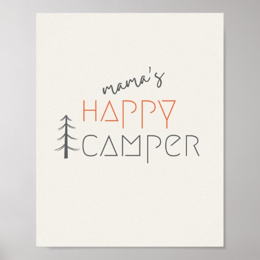 ママのハッピーキャンパー。ポスター&プリント ポスター (正面)