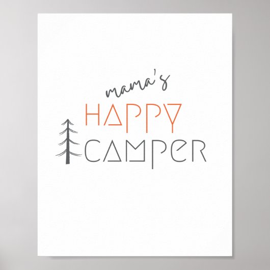 ママのハッピーキャンパー。ポスター＆プリント ポスター (正面)