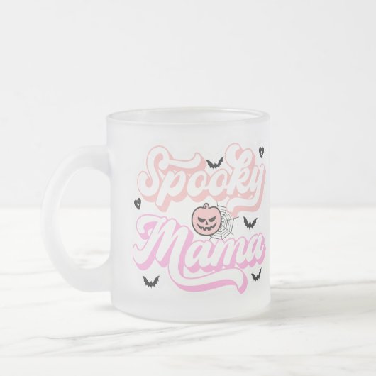 ママのハロウィン・バイブスをぎゅっと凝縮 フロストグラスマグカップ (左)