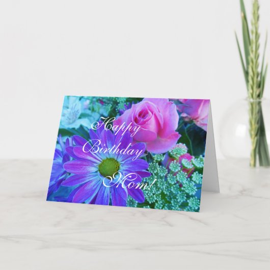 ママのバラ:ハッピーバースデーママ! カード (正面)