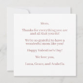 ママのバレンタインデー フォト カード (裏面)