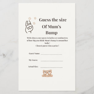 ママのバンプのサイズを推測 – Twin Baby Shower Ga チラシ