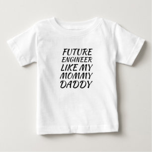 ママのパパみたいな未来のエンジニア ベビーTシャツ