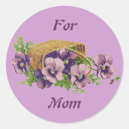 ママのパンジー ラウンドシール