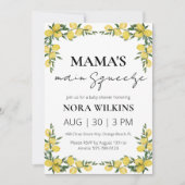 ママのパートナー シトラス ベイビー シャワーの招待状 招待状 (正面)
