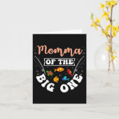 ママのビッグワン魚釣り誕生日パーティーBday C カード (黄色い花)