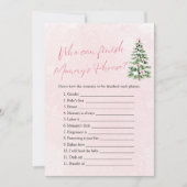 ママのフレーズを終えられる冬の赤ちゃんシャワー 招待状 (正面)