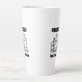 ママのブーベリージャグズいつもタップ カフェラテマグ (正面)